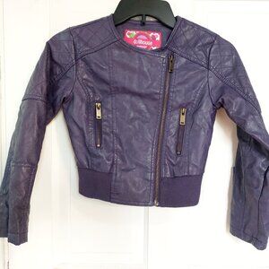 Dollhouse Purple Faux Moto Leather Jacket Girl Jacket